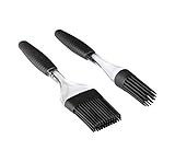 FuKiPro Funky Kitchen Products 2er Set Premium Silikon Pinsel – Küchen-Pinsel, Bratpinsel, Backpinsel, Grillpinsel, BBQ-Pinsel – hitzebeständig bis 230 Grad