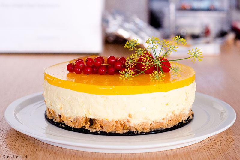 Mango Passionfruit Coconut & Lime Mousse Cake